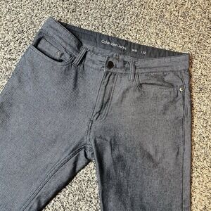 Calvin Klein Jeans W30 L32 Gray Herringbone Slim Fit Pants Men's 30x32